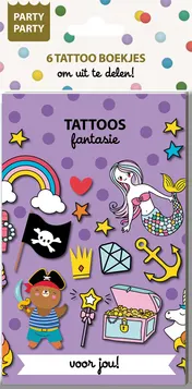 Omslag van Party Party 6 Tattoo boekjes - Fantasie