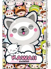 Omslag van Dagboek met slot - Kawaii