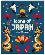 Omslag van Glitter kleurboeken voor volwassenen - Icons of Japan