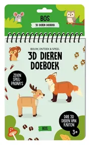 Omslag van 3D dieren doeboek - Bos