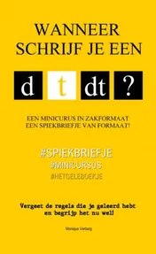 Omslag van Wanneer schrijf je een d, t of dt?