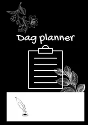 Omslag van Dag planner A4 zwart/wit