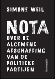 Omslag van Nota over de algemene afschaffing van de politieke partijen