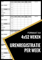 Omslag van Urenregistratie / Urenstaat Boekje Wekelijks - voor Personeel, Werknemers, Medewerkers, ZZP, Freelancers (A4)