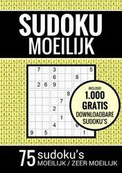 Omslag van Sudoku Moeilijk / Sudoku Zeer Moeilijk - Puzzelboek: 75 Moeilijke Sudoku Puzzels voor Volwassenen en Ouderen