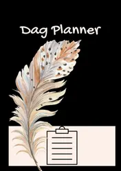 Omslag van Dagplanner - Werkplanner - A4 - Boho - Veer - Zwart - Ongedateerd.