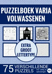 Omslag van Puzzelboek Varia voor Ouderen, Slechtzienden, Senioren, Opa en Oma - Extra Groot, Type XL/XXL