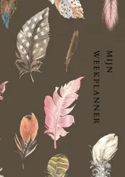 Omslag van Weekplanner - werkplanner - A4 - boho - bruin - ongedateerd - agenda - dagplanner