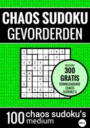Omslag van Sudoku Medium: CHAOS SUDOKU - nr. 5 - Puzzelboek met 100 Medium Puzzels voor Volwassenen en Ouderen