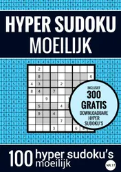 Omslag van HYPER SUDOKU - Sudoku Moeilijk - nr. 17 - Puzzelboek met 100 Moeilijke Puzzels voor Volwassenen en Ouderen