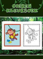 Omslag van Leuk dieren kleurboek voor kinderen