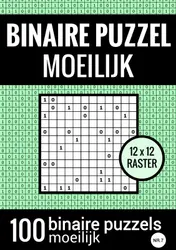 Omslag van Binaire Puzzel Moeilijk - Puzzelboek met 100 Binairo's - NR.7