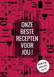 Omslag van Afscheidscadeau Juf, Meester, Collega - Recepten Invulboek / Receptenboek