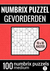 Omslag van Numbrix Puzzel Medium voor Gevorderden - Puzzelboek met 100 Numbrix Puzzels - NR.12