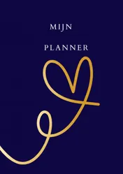 Omslag van Mijn Planner hart blauw/goud.