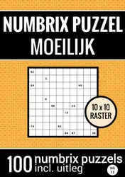 Omslag van Puzzelboek met 100 Numbrix Puzzels voor Ver Gevorderden - NR.13- Numbrix Puzzel Moeilijk