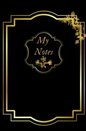 Omslag van Notitieboek - Cadeau voor man - Cadeau voor vrouw - hardcover - Notitieboekje - Schrijfblok - Notebook - Goude - Zwart