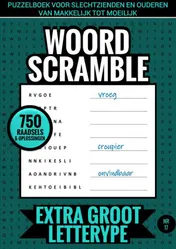 Omslag van Puzzelboek voor Slechtzienden en Ouderen, van Makkelijk tot Moeilijk - Woord Scramble - Extra Groot Lettertype - Nr. 17