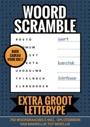 Omslag van Boekcadeau voor Jou! - Woord Scramble - Extra Groot Lettertype