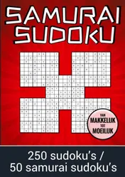 Omslag van Samurai Sudoku - van Makkelijk tot Moeilijk - 250 Sudoku's / 50 Samurai Sudoku's