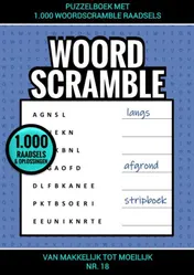 Omslag van Puzzelboek met 1.000 Woord Scramble Raadsels - nr. 18