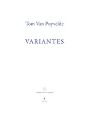 Omslag van Tom Van Puyvelde. Variantes