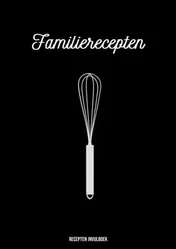 Omslag van Recepten Invulboek - Familierecepten