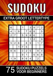Omslag van Sudoku Extra Groot Lettertype - 75 Sudoku Puzzels voor Beginners