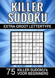 Omslag van Killer Sudoku - Extra Groot Lettertype - 75 Puzzels voor Beginners
