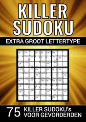 Omslag van Killer Sudoku - Extra Groot Lettertype - 75 Puzzels voor Gevorderden