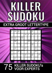 Omslag van Killer Sudoku - Extra Groot Lettertype - 75 Puzzels voor Experts