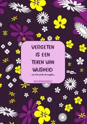 Omslag van Vergeten Is een Teken van Wijsheid - Wachtwoordenboekje