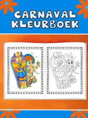 Omslag van Leuk carnaval kleurboek voor kinderen