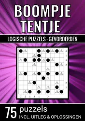 Omslag van Boompje Tentje - Logische Puzzels Gevorderden - 75 Puzzels, Incl. Uitleg & Oplossingen