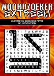 Omslag van Woordzoeker Extreem - 50 Zeer Moeilijke Woordzoeker Puzzels incl. Zigzag Woorden