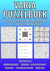Omslag van Varia Puzzelboek - Diverse Puzzels voor Volwassenen - Incl. Uitleg en Oplossingen - Nr. 41
