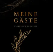 Omslag van Meine Gäste- Gästebuch Hochzeit BLACK 78 Seiten, Premium Hardcover