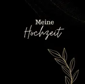 Omslag van Meine Hochzeit- Hochzeitsgästebuch BLACK Premium Hardcover 78 Seiten