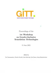 Omslag van Proceedings of the 1st Workshop on Gender-Inclusive Translation Technologies