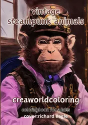 Omslag van vintage steampunk animals