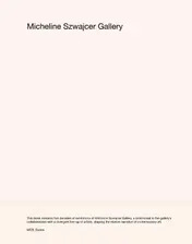 Omslag van Micheline Szwajcer Gallery Exhibitions