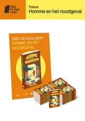 Omslag van Schoolpakket Heel De Klas Leest 2026 - Homme en het noodgeval (PO groep 5-6)