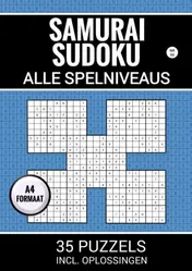Omslag van Samurai Sudoku - Alle Spelniveaus - 35 Puzzels Incl. Oplossingen - Nr. 53