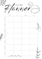 Omslag van Maaltijdplanner