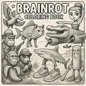 Omslag van Brainrot Coloring Book