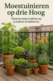 Omslag van Moestuinieren op drie Hoog