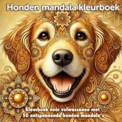 Omslag van Honden mandala kleurboek voor volwassenen