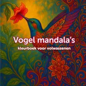 Omslag van Mandala vogel kleurboek voor volwassenen