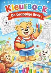 Omslag van Kleurboek, De grappige beer