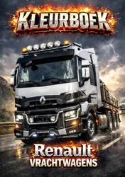 Omslag van Kleurboek, Renault vrachtwagens.